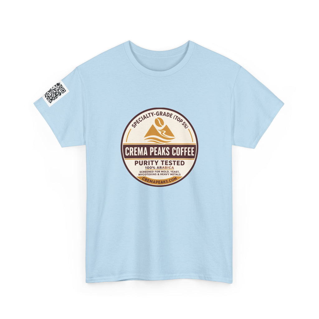 Coffee Logo T-Shirt — "Crema Peaks Coffee" Vintage Badge Tee