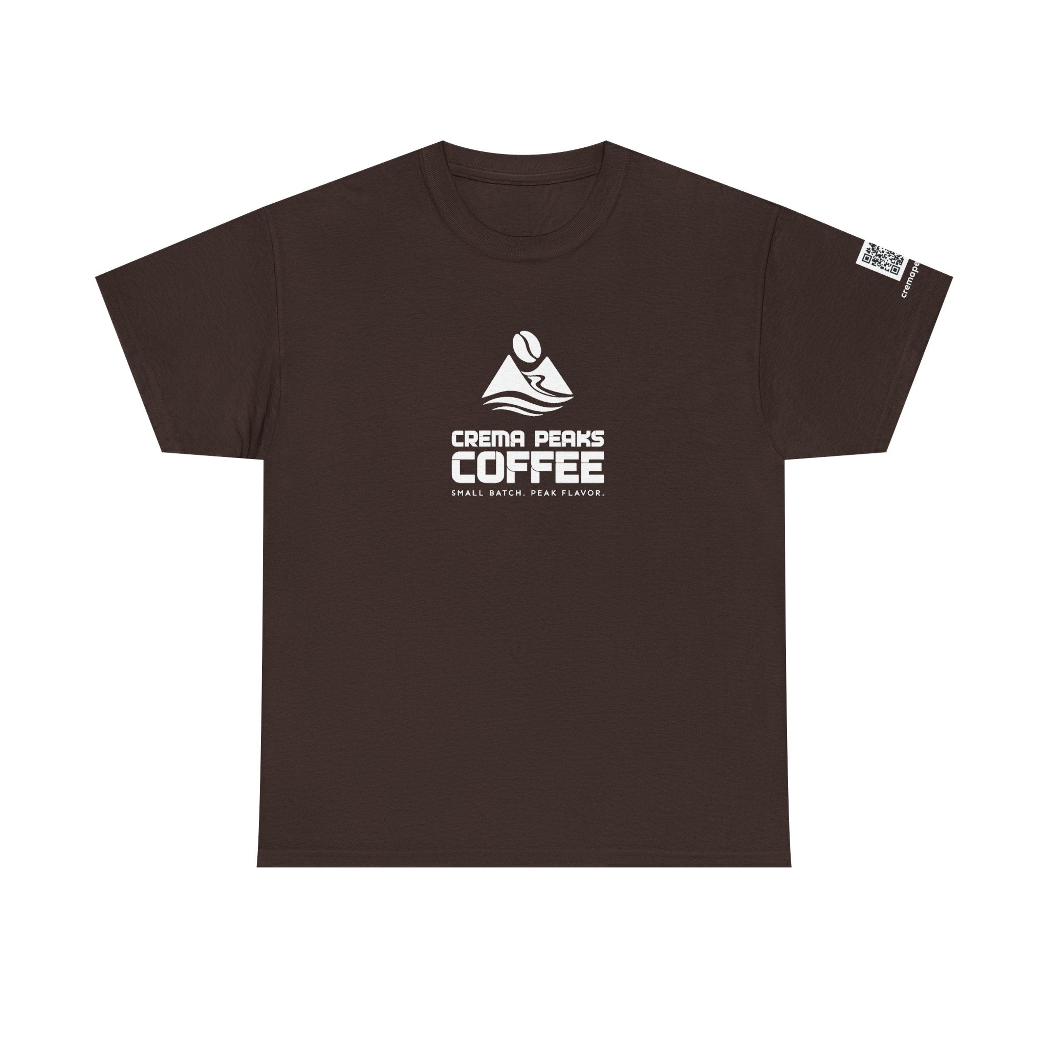 Coffee Tee — "Crema Peaks Coffee" Small Batch Logo T-Shirt