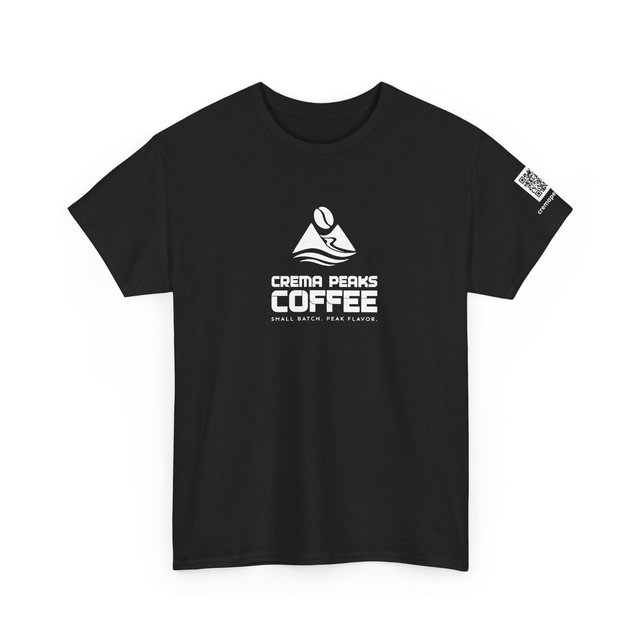 Coffee Tee — "Crema Peaks Coffee" Small Batch Logo T-Shirt