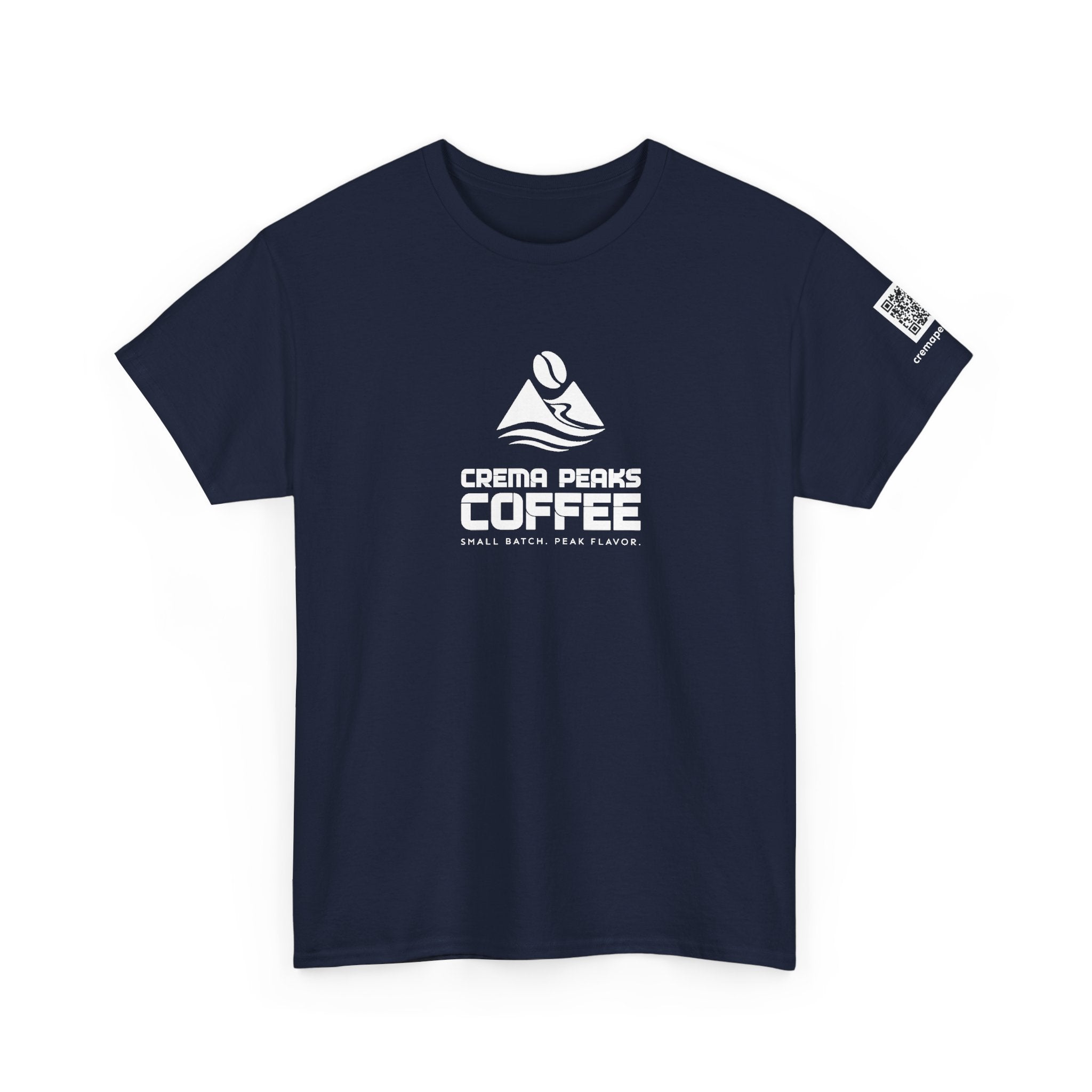 Coffee Tee — "Crema Peaks Coffee" Small Batch Logo T-Shirt