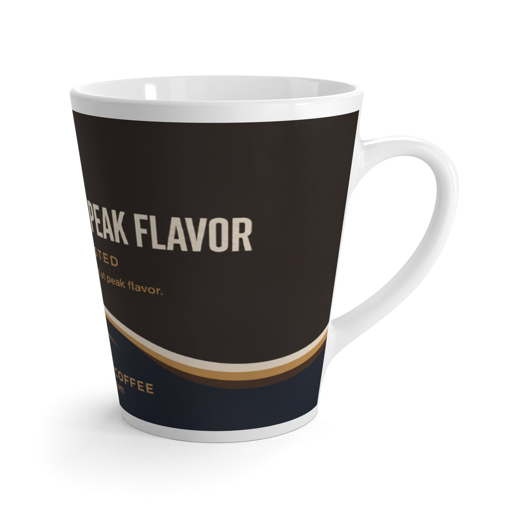 Latte Mug - Crema Peaks Coffee Vintage Roast Logo Mug