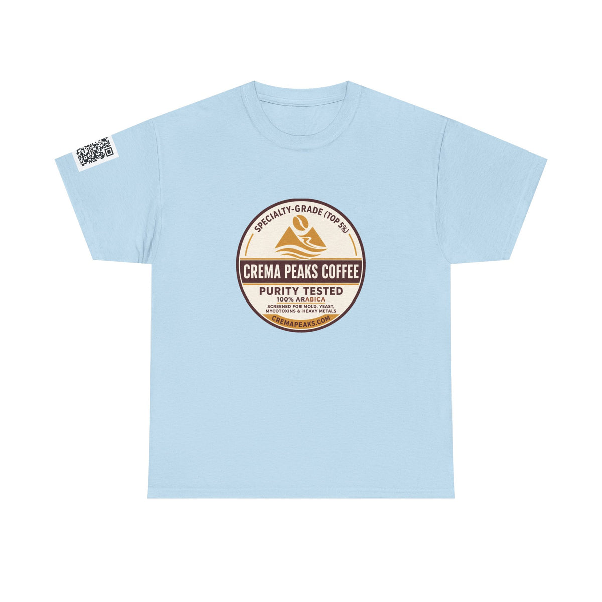 Coffee Logo T-Shirt — "Crema Peaks Coffee" Vintage Badge Tee