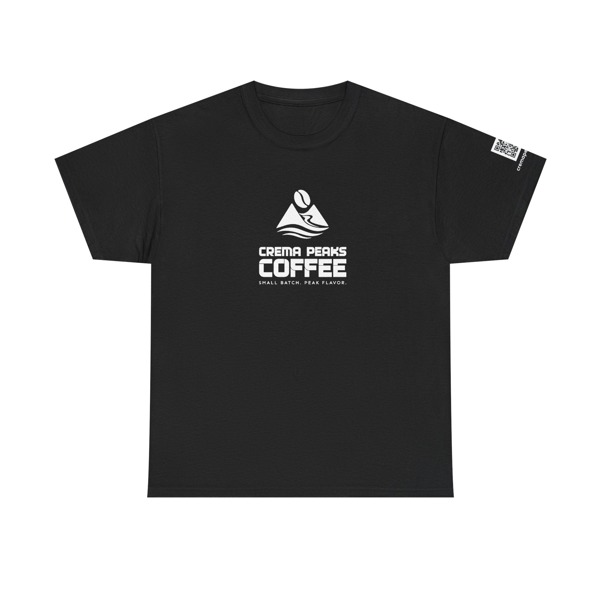 Coffee Tee — "Crema Peaks Coffee" Small Batch Logo T-Shirt