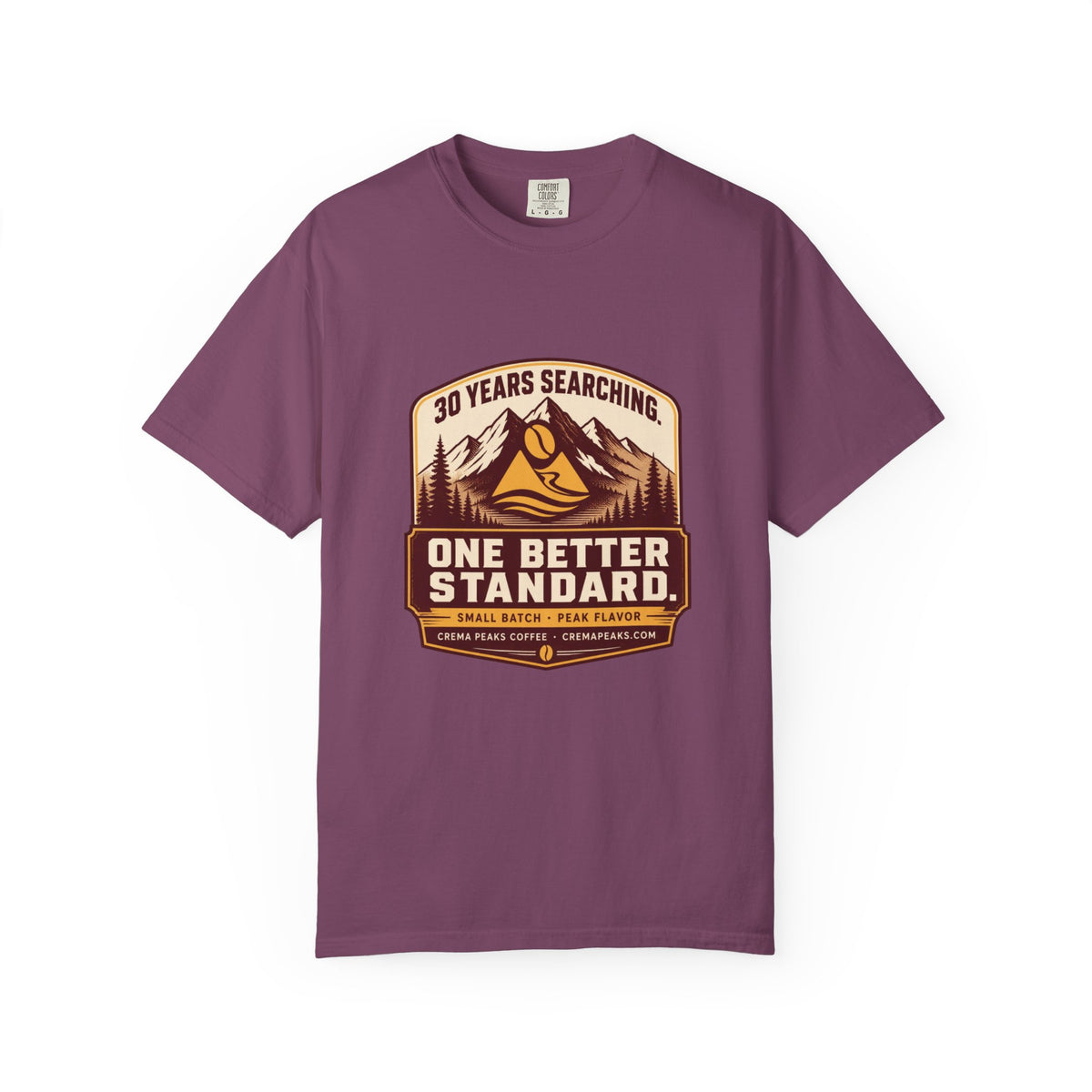 T-Shirt — 'One Better Standard' Vintage Mountain Badge Tee