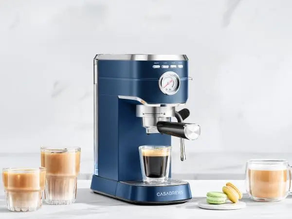 CASABREWS CM5418 Espresso Machine 20 Bar, Value, Compact Espresso Maker with Steam Milk Frother, Stainless Steel Coffee Machine with 34oz Removable Water Tank for Cappuccino, Gift for Women or Men, Silver - Crema Peaks Coffee