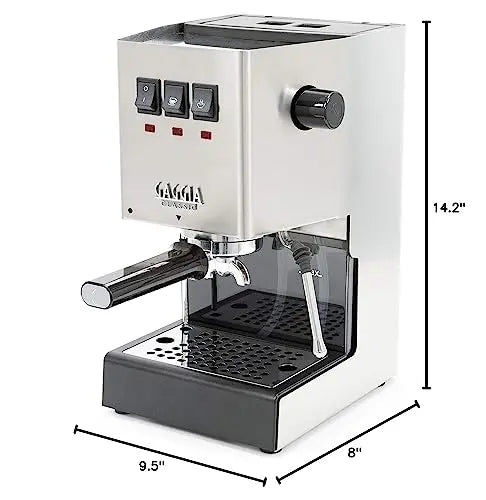 Gaggia RI9380/49 Classic Evo Pro Espresso Machine, Thunder Black, Small - Crema Peaks Coffee