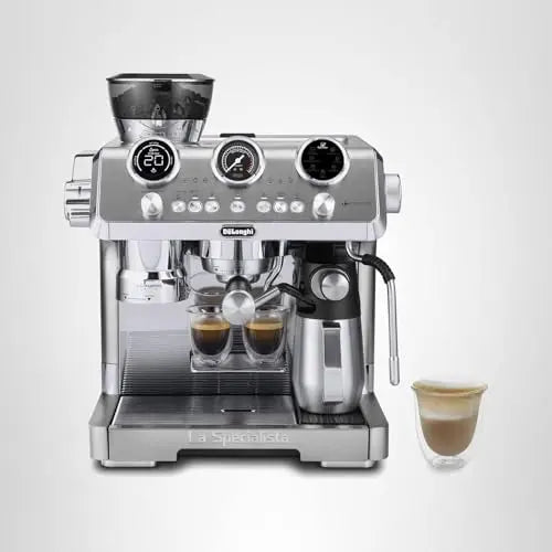 De'Longhi La Specialista Opera Espresso Machine – Cold Brew & Espresso Maker with Smart Tamping, Burr Grinder, Milk Steam Wand/Frother & 19-Bar Pressure – For Lattes & Cappuccinos - Crema Peaks Coffee