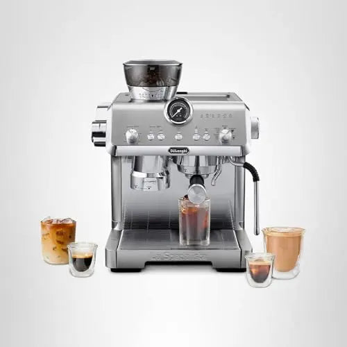 De'Longhi La Specialista Opera Espresso Machine – Cold Brew & Espresso Maker with Smart Tamping, Burr Grinder, Milk Steam Wand/Frother & 19-Bar Pressure – For Lattes & Cappuccinos - Crema Peaks Coffee