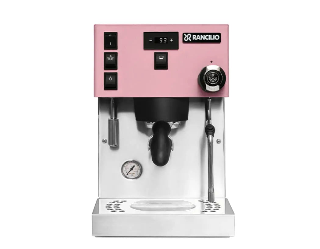 Rancilio Silvia Pro X Espresso Machine, White, Black, Stainless, Pink - Crema Peaks Coffee