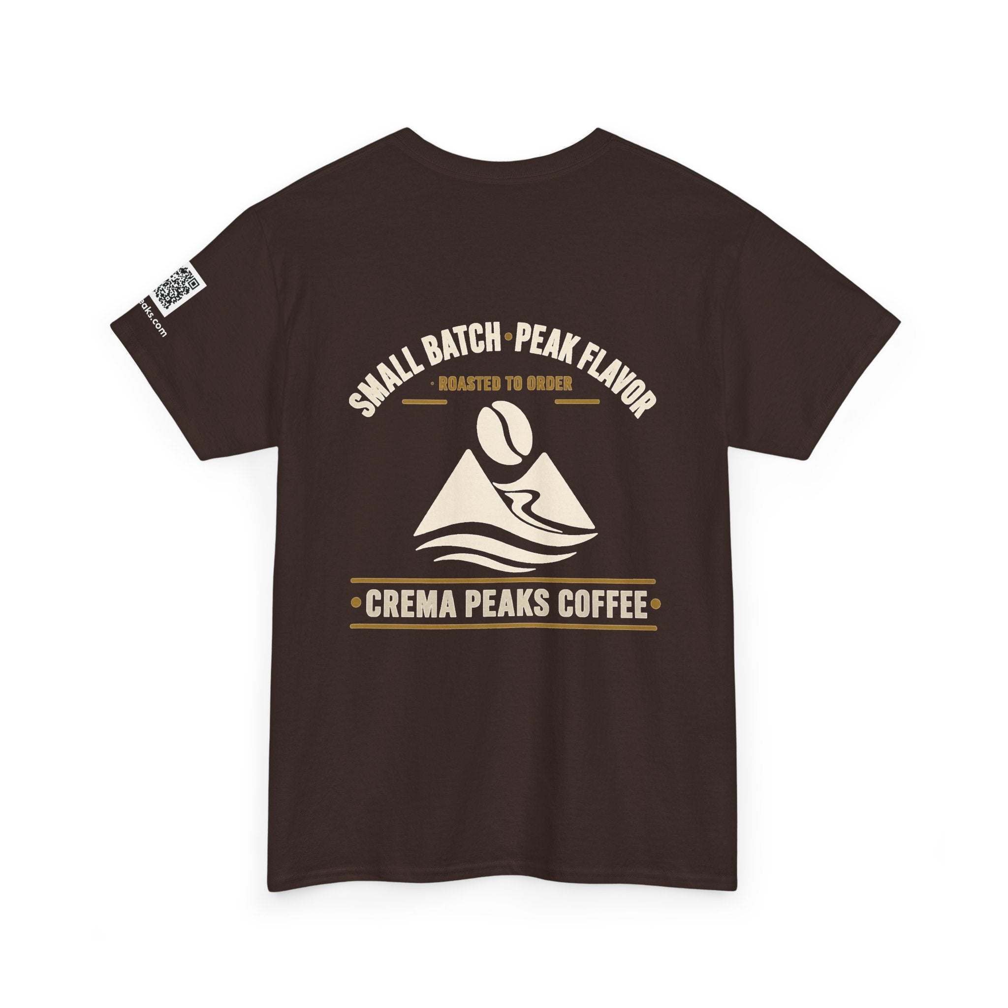 Coffee Tee — "Crema Peaks Coffee" Small Batch Logo T-Shirt