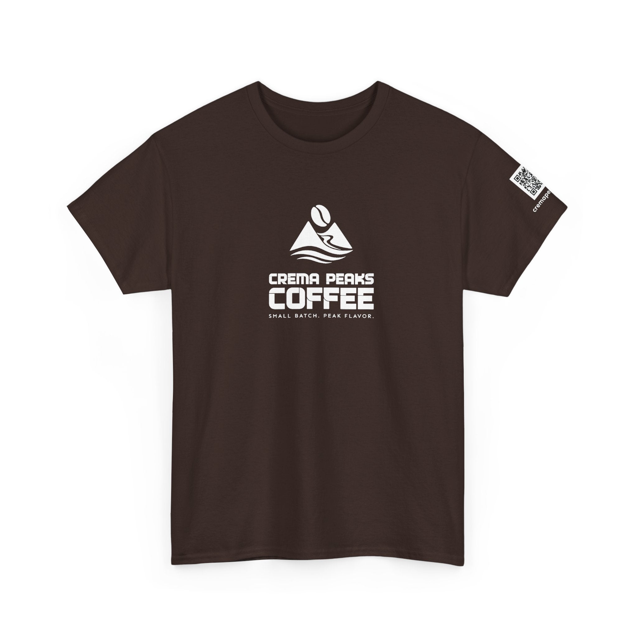 Coffee Tee — "Crema Peaks Coffee" Small Batch Logo T-Shirt