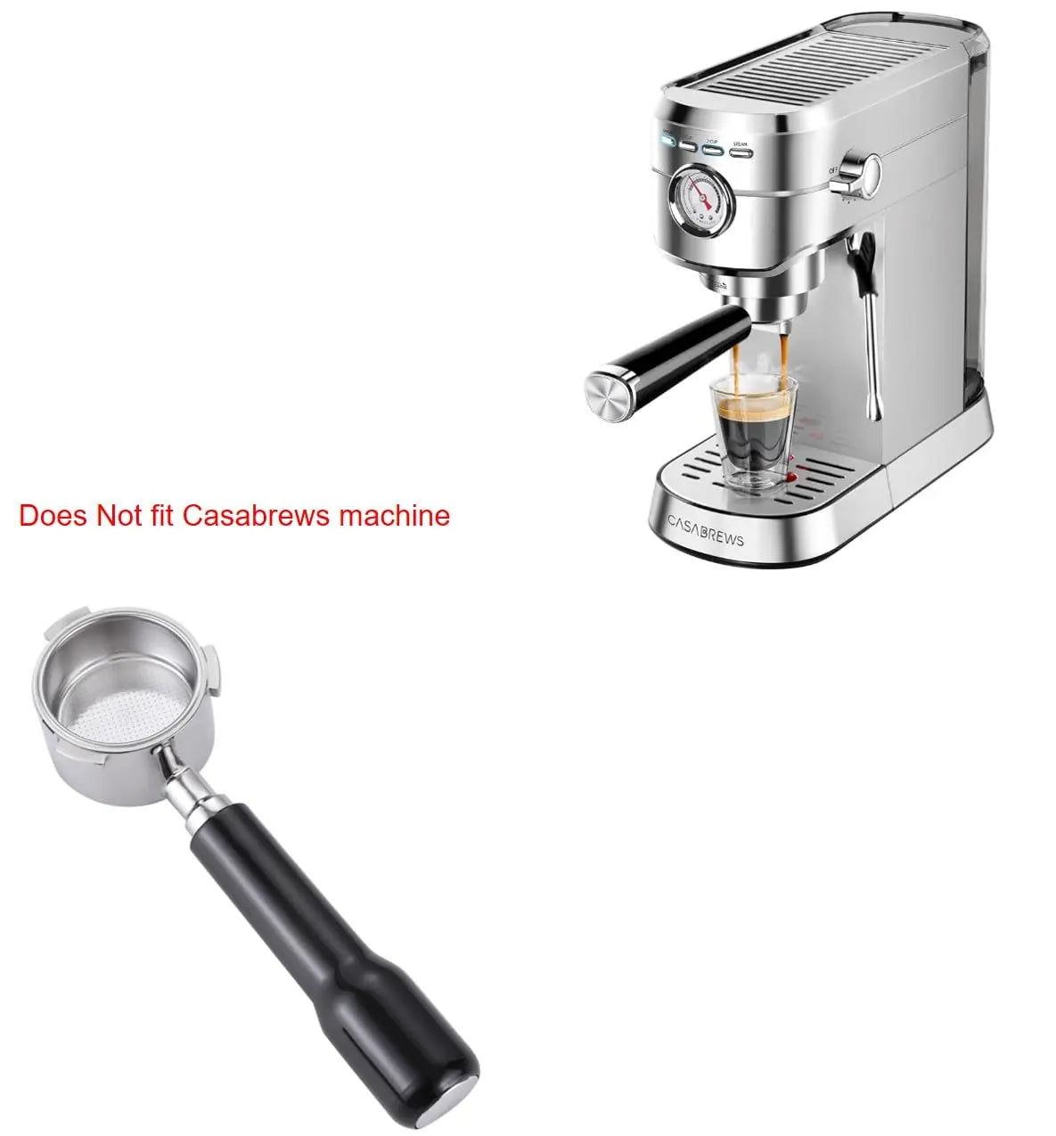 58mm Bottomless Portafilter Compatible with E61 Grouphead Flair 58, ECM, Rocket Espresso Machine Stainless Steel Naked Portafilter with Filter Basket Handle-Wooden, Rosewooden - Crema Peaks Coffee
