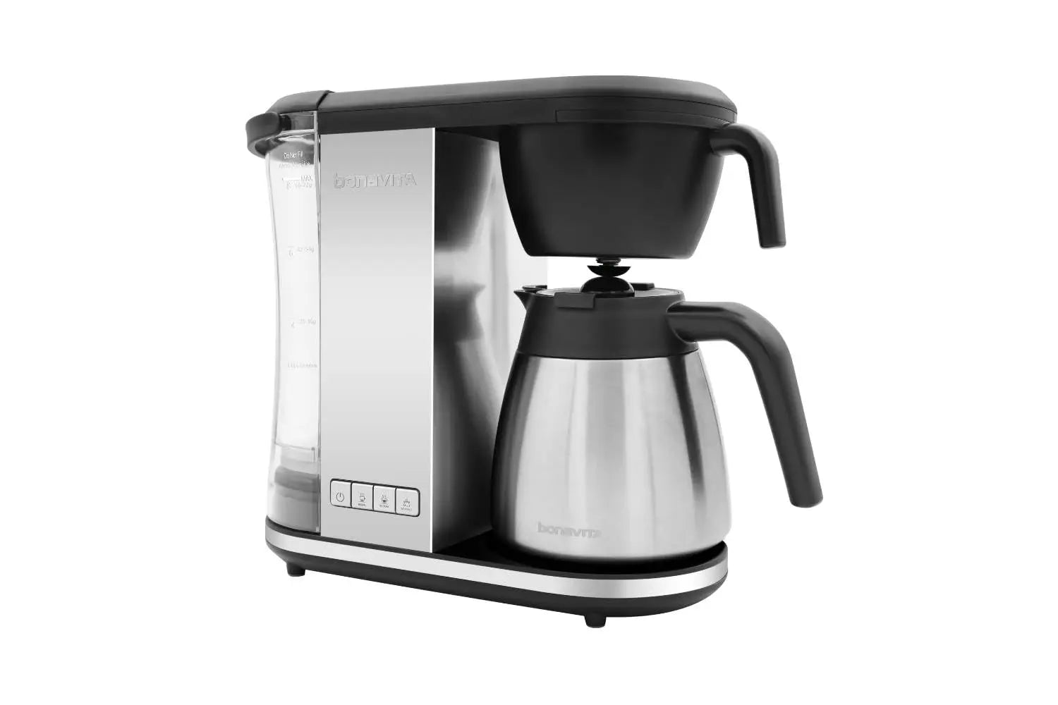 Bonavita Enthusiast 8 Cup Drip Coffee Brewer, Pour Over, SCA Certified Coffee Machine with Thermal Carafe, Stainless Steel Panel, Removable Reservoir - Crema Peaks Coffee