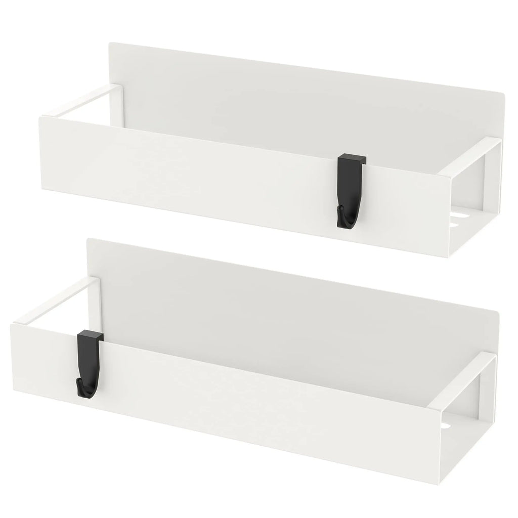 4 Pack Metal Magnetic Spice Storage Rack Organizer for Refrigerator and Oven, Black Fridge Organizers and Storage - Crema Peaks Coffee