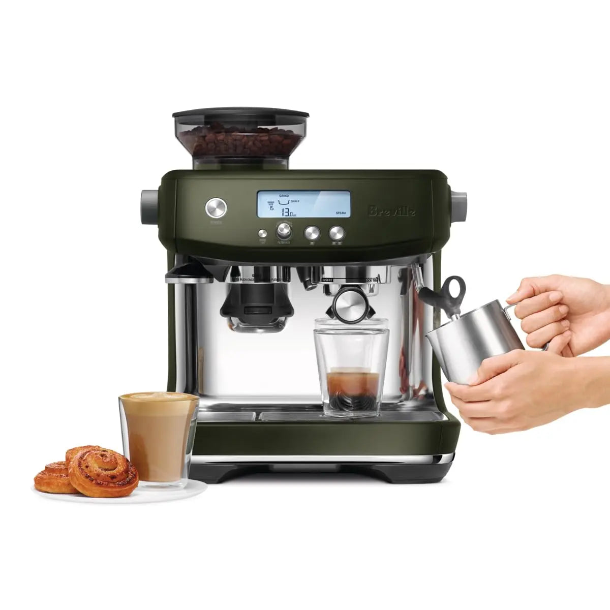 Breville Barista Pro Espresso Machine BES878BSS, Brushed Stainless Steel - Crema Peaks Coffee