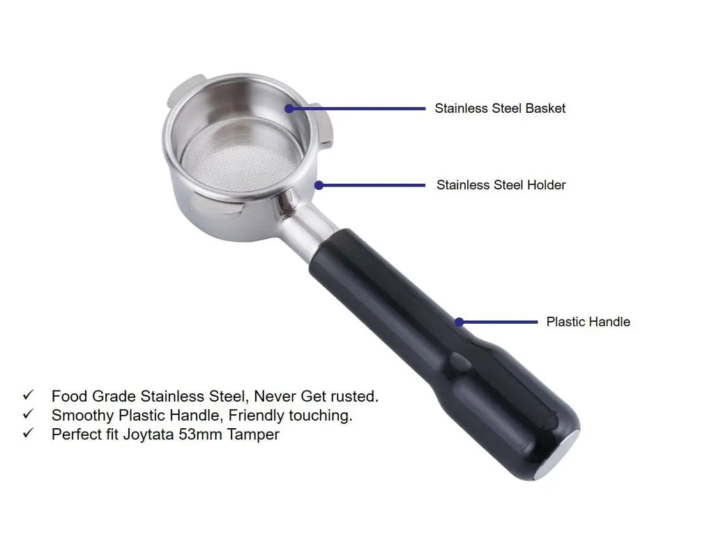 58mm Bottomless Portafilter Compatible with E61 Grouphead Flair 58, ECM, Rocket Espresso Machine Stainless Steel Naked Portafilter with Filter Basket Handle-Wooden, Rosewooden - Crema Peaks Coffee