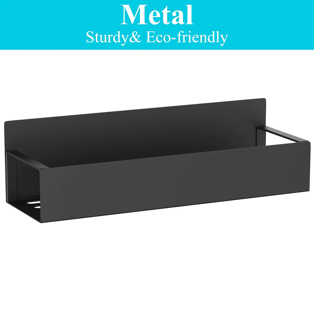 4 Pack Metal Magnetic Spice Storage Rack Organizer for Refrigerator and Oven, Black Fridge Organizers and Storage - Crema Peaks Coffee