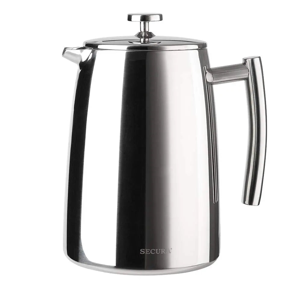 French Press Coffee Maker, 50-Ounce, 304 Stainless Steel Insulated Coffee Press with Extra Screen - Crema Peaks Coffee