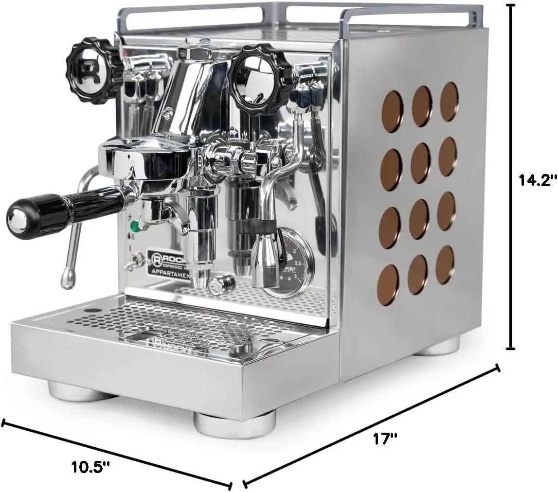 Rocket Espresso Appartamento Espresso Machine | E61 | Heat Exchanger | Copper - Crema Peaks Coffee