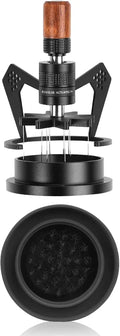 WDT Distribution Tool with Clean Brush, 58.5mm Espresso Stirrer Distribution Tool for Barista, 8 Needle Espresso Stirrer with Dosing Funnel & Stand, Adjustable Needle Height, Walnut Handle, IKAPE Mantis - Crema Peaks Coffee