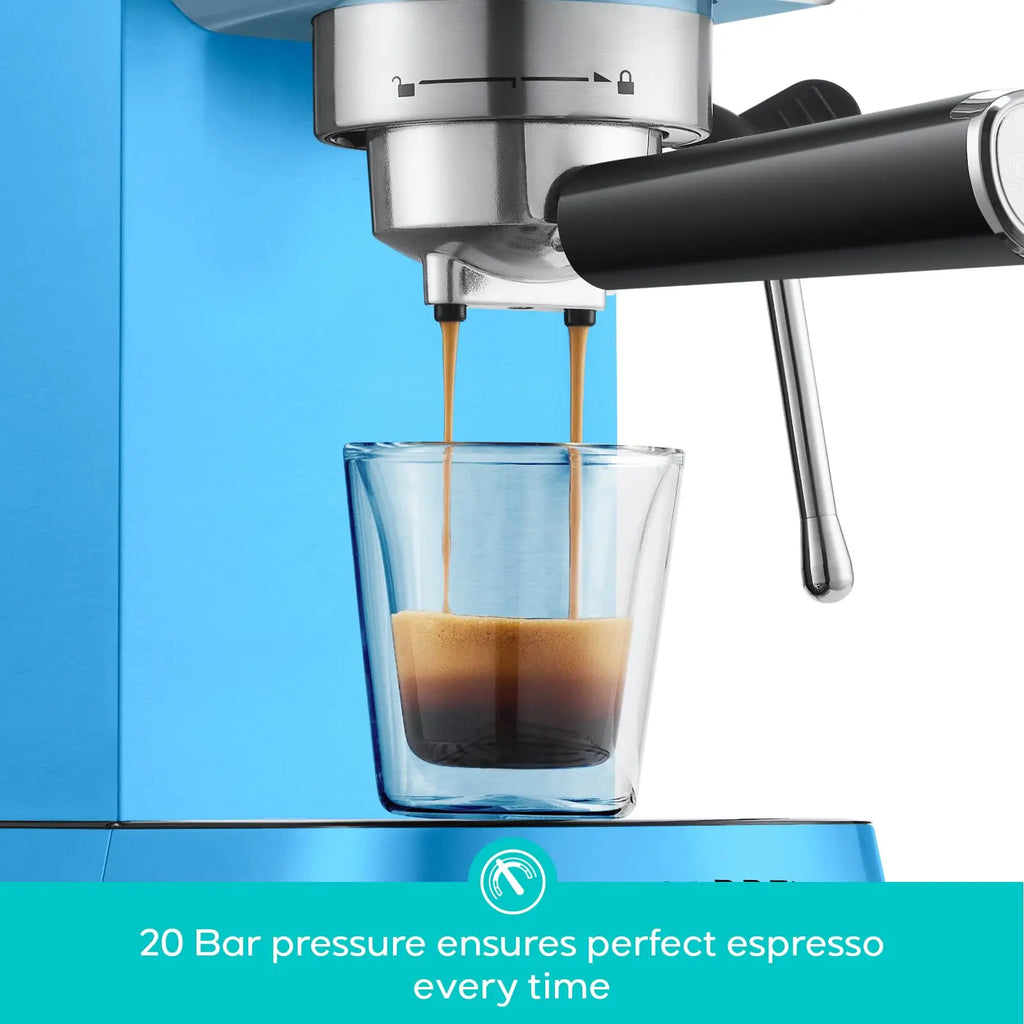 CASABREWS CM5418 Espresso Machine 20 Bar, Value, Compact Espresso Maker with Steam Milk Frother, Stainless Steel Coffee Machine with 34oz Removable Water Tank for Cappuccino, Gift for Women or Men, Silver - Crema Peaks Coffee