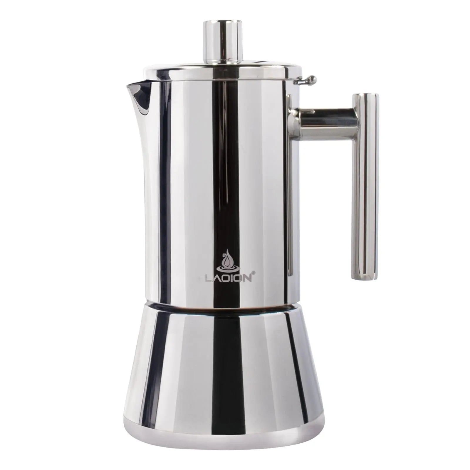 Stovetop Espresso Maker, 6Cup 10 oz Moka Pot, Stainless Steel Cuban and Italian Coffee Maker for Cafetera Cubana, Greca De Cafe Induction Stovetop Compatible, Coffee Gift for Home Travel - Crema Peaks Coffee