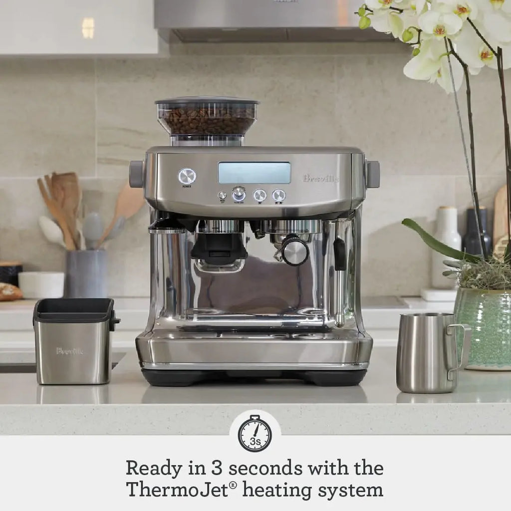 Breville Barista Pro Espresso Machine BES878BSS, Brushed Stainless Steel - Crema Peaks Coffee