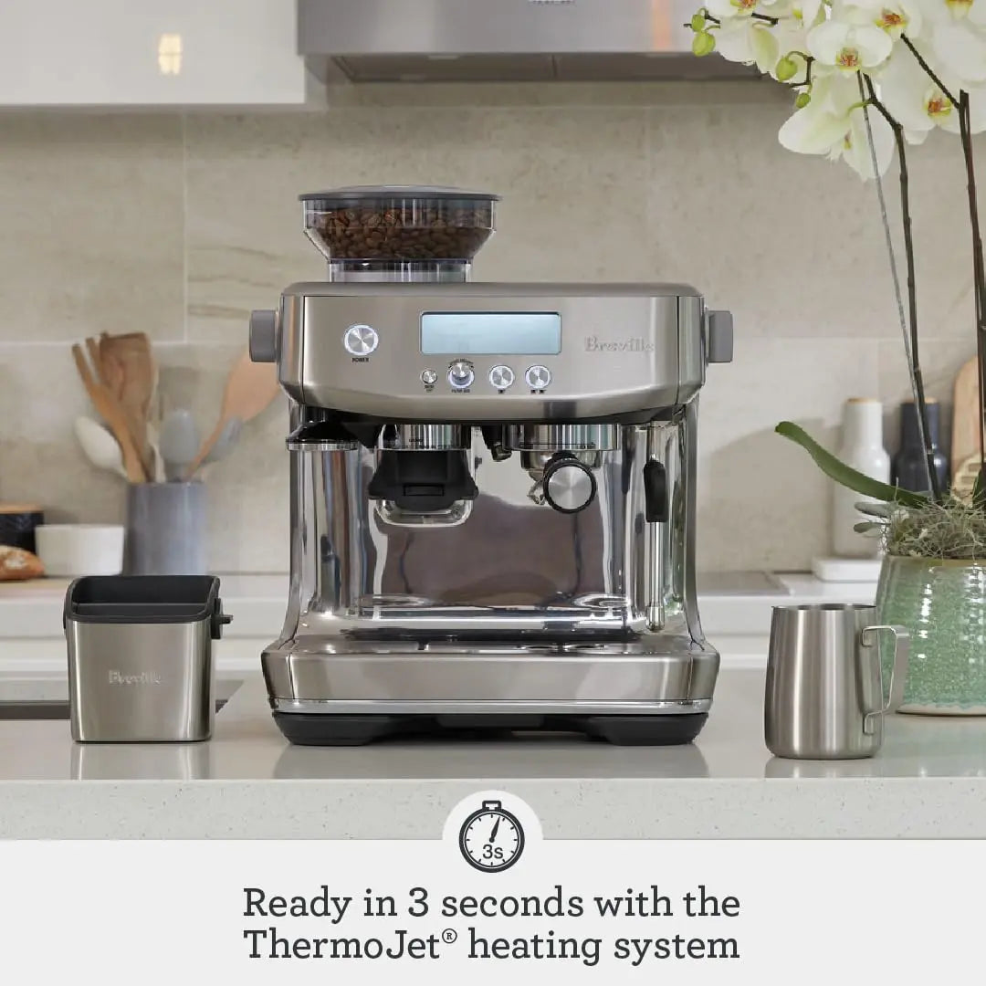Breville Barista Pro Espresso Machine BES878BSS, Brushed Stainless Steel - Crema Peaks Coffee