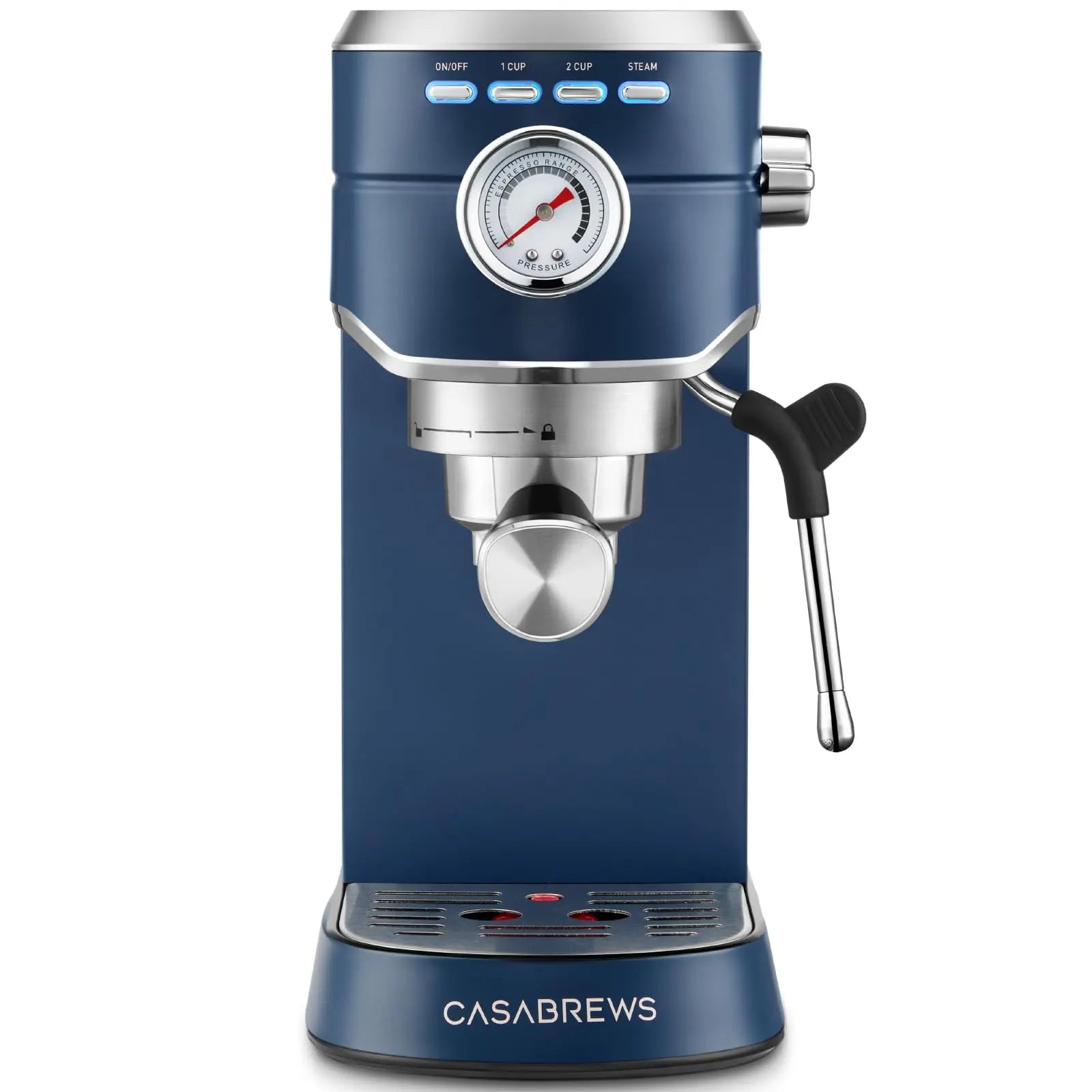 CASABREWS CM5418 Espresso Machine 20 Bar, Value, Compact Espresso Maker with Steam Milk Frother, Stainless Steel Coffee Machine with 34oz Removable Water Tank for Cappuccino, Gift for Women or Men, Silver - Crema Peaks Coffee