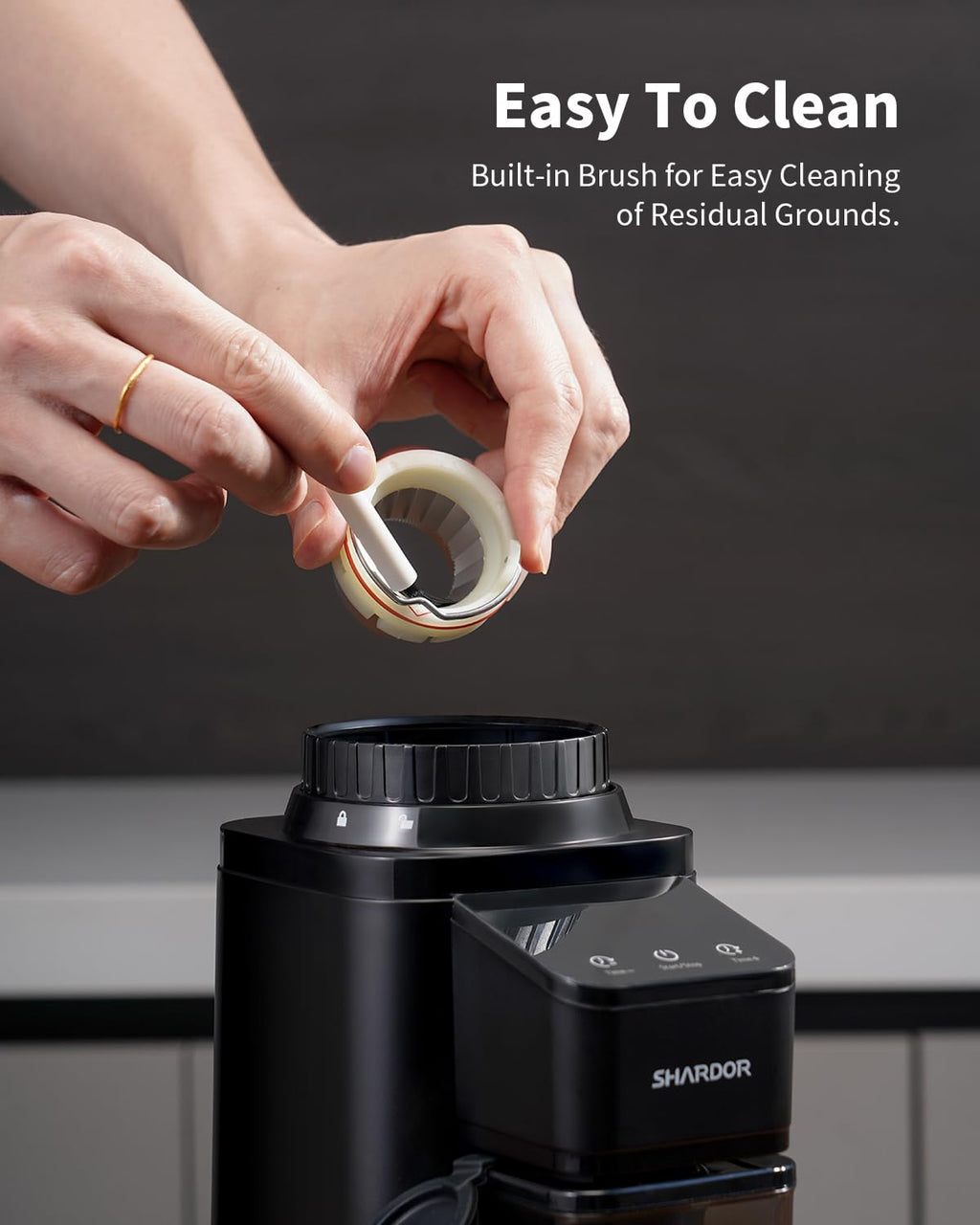 SHARDOR Professional Conical Burr Coffee Grinder, Coffee Bean Grinder with 48 Grind Settings for Espresso, Drip & French Press, Upgraded Anti-Static Technology, Precision Timer, Stainless Steel - Crema Peaks Coffee