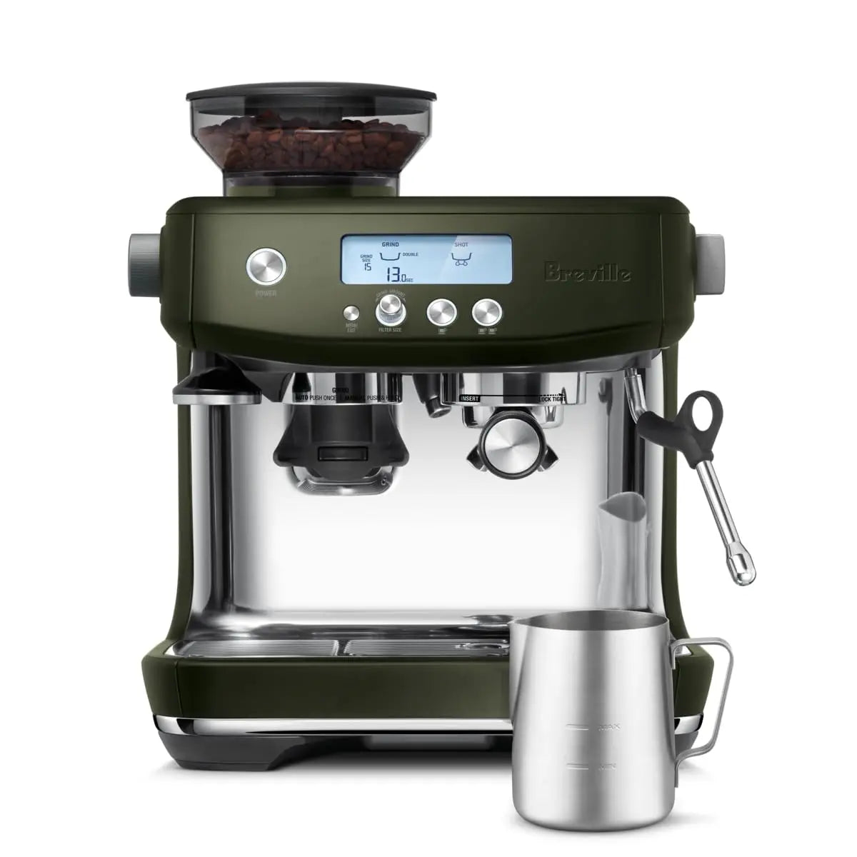 Breville Barista Pro Espresso Machine BES878BSS, Brushed Stainless Steel - Crema Peaks Coffee