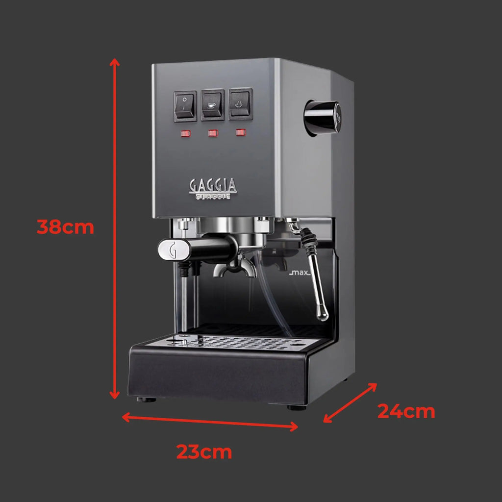 Gaggia RI9380/49 Classic Evo Pro Espresso Machine, Thunder Black, Small - Crema Peaks Coffee
