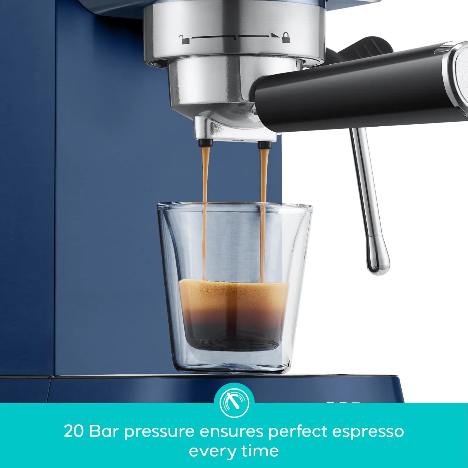 CASABREWS CM5418 Espresso Machine 20 Bar, Value, Compact Espresso Maker with Steam Milk Frother, Stainless Steel Coffee Machine with 34oz Removable Water Tank for Cappuccino, Gift for Women or Men, Silver - Crema Peaks Coffee