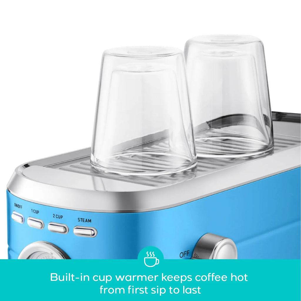 CASABREWS CM5418 Espresso Machine 20 Bar, Value, Compact Espresso Maker with Steam Milk Frother, Stainless Steel Coffee Machine with 34oz Removable Water Tank for Cappuccino, Gift for Women or Men, Silver - Crema Peaks Coffee