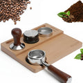 51-58 mm Wide Espresso Tamping Mat - Wooden Coffee Tamping Station - Espresso Accessories for Baristas, Gift for Coffee Lovers - Crema Peaks Coffee