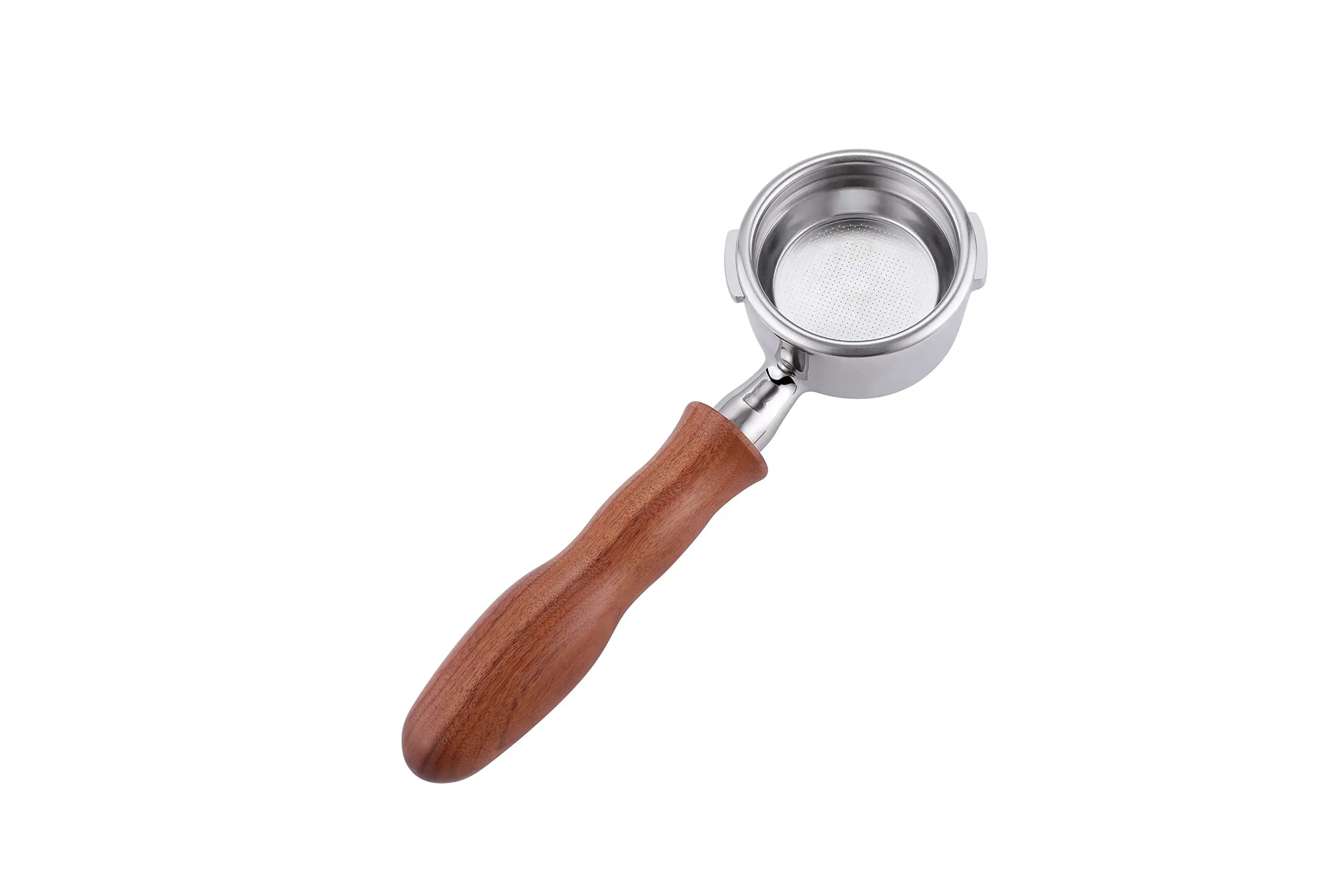 58mm Bottomless Portafilter Compatible with E61 Grouphead Flair 58, ECM, Rocket Espresso Machine Stainless Steel Naked Portafilter with Filter Basket Handle-Wooden, Rosewooden - Crema Peaks Coffee
