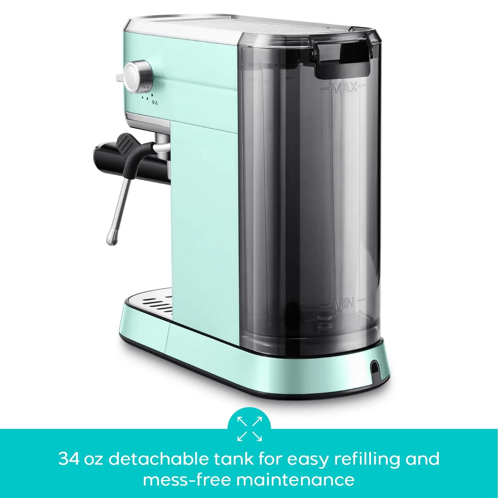 CASABREWS CM5418 Espresso Machine 20 Bar, Value, Compact Espresso Maker with Steam Milk Frother, Stainless Steel Coffee Machine with 34oz Removable Water Tank for Cappuccino, Gift for Women or Men, Silver - Crema Peaks Coffee
