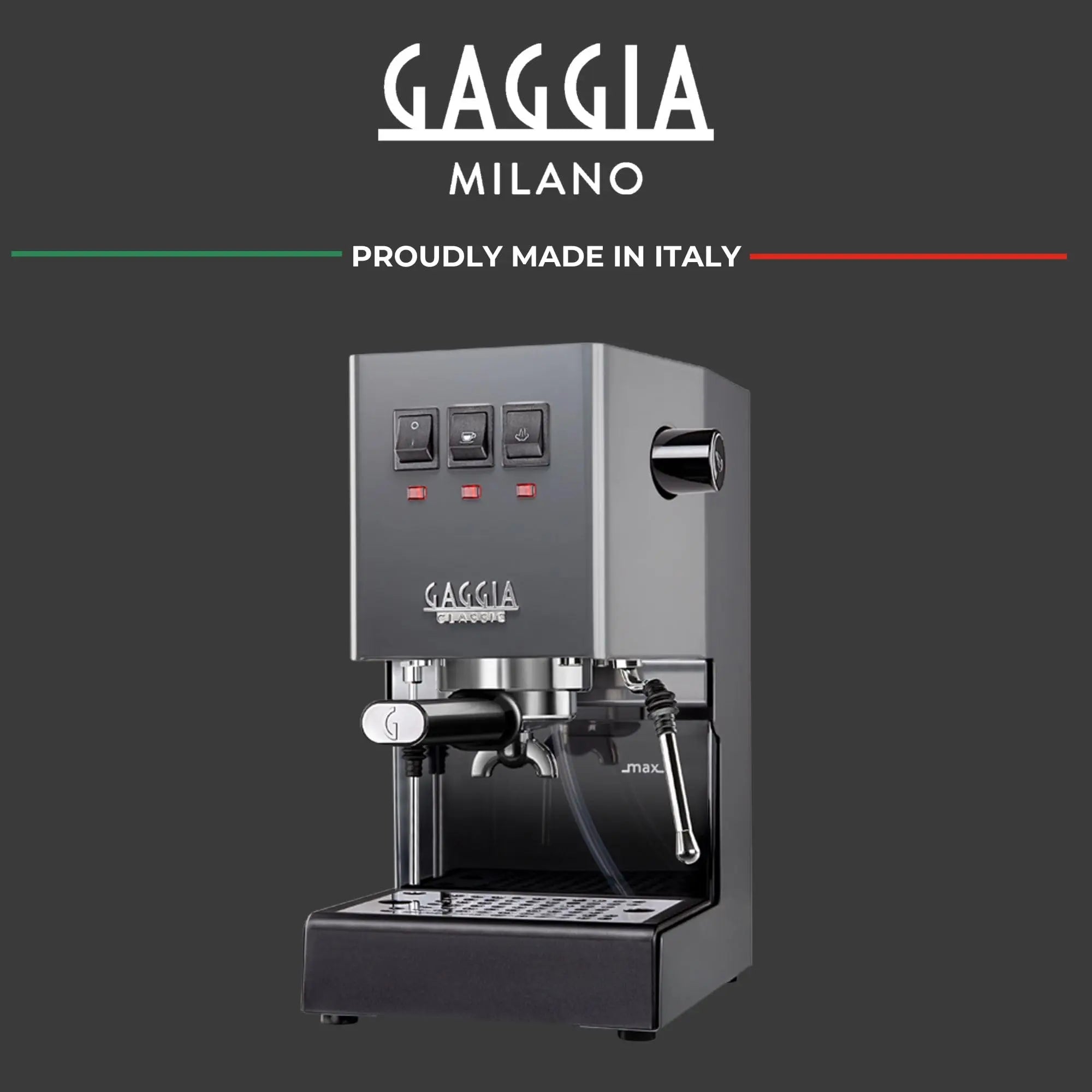 Gaggia RI9380/49 Classic Evo Pro Espresso Machine, Thunder Black, Small - Crema Peaks Coffee