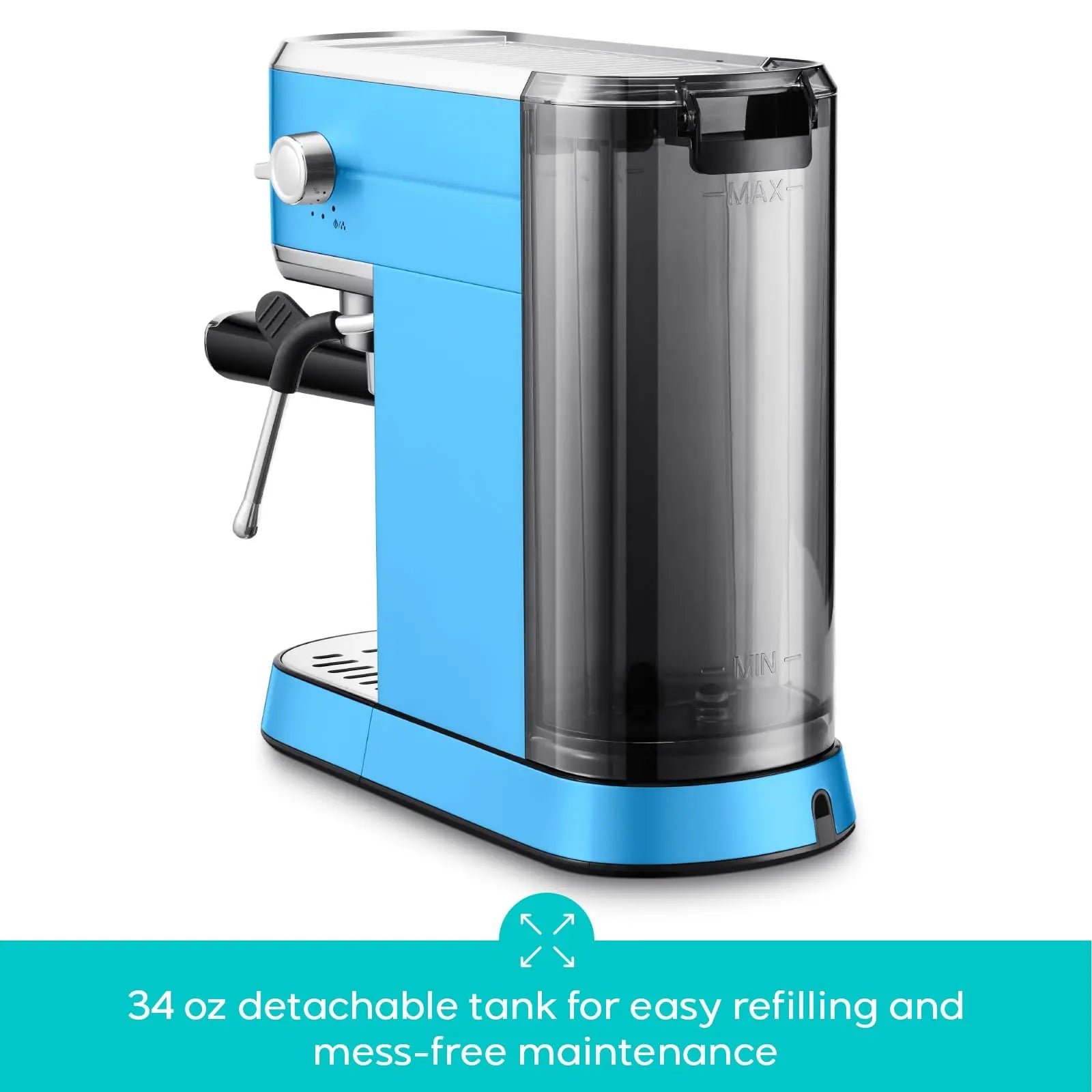CASABREWS CM5418 Espresso Machine 20 Bar, Value, Compact Espresso Maker with Steam Milk Frother, Stainless Steel Coffee Machine with 34oz Removable Water Tank for Cappuccino, Gift for Women or Men, Silver - Crema Peaks Coffee