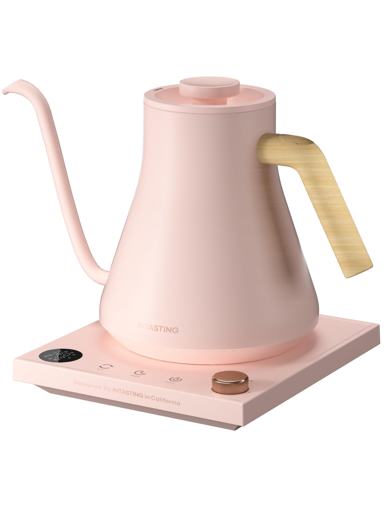 INTASTING Electric Kettles, Gooseneck Electric Kettle, ±1℉ Temperature Control, Stainless Steel Inner, Quick Heating, for Pour Over Coffee, Brew Tea, Boil Hot Water, 0.9L Dark Grey
