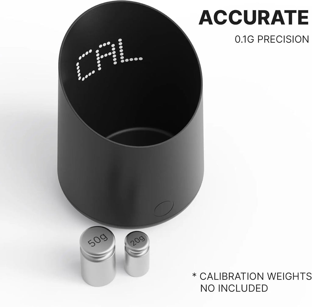Digital Dosing Cup with LED Display – Sleek & Precise Scale - Subminimal Subscale Dosing & Brewing Accessories, Measures Coffee Grounds for Espresso - Black - Crema Peaks Coffee