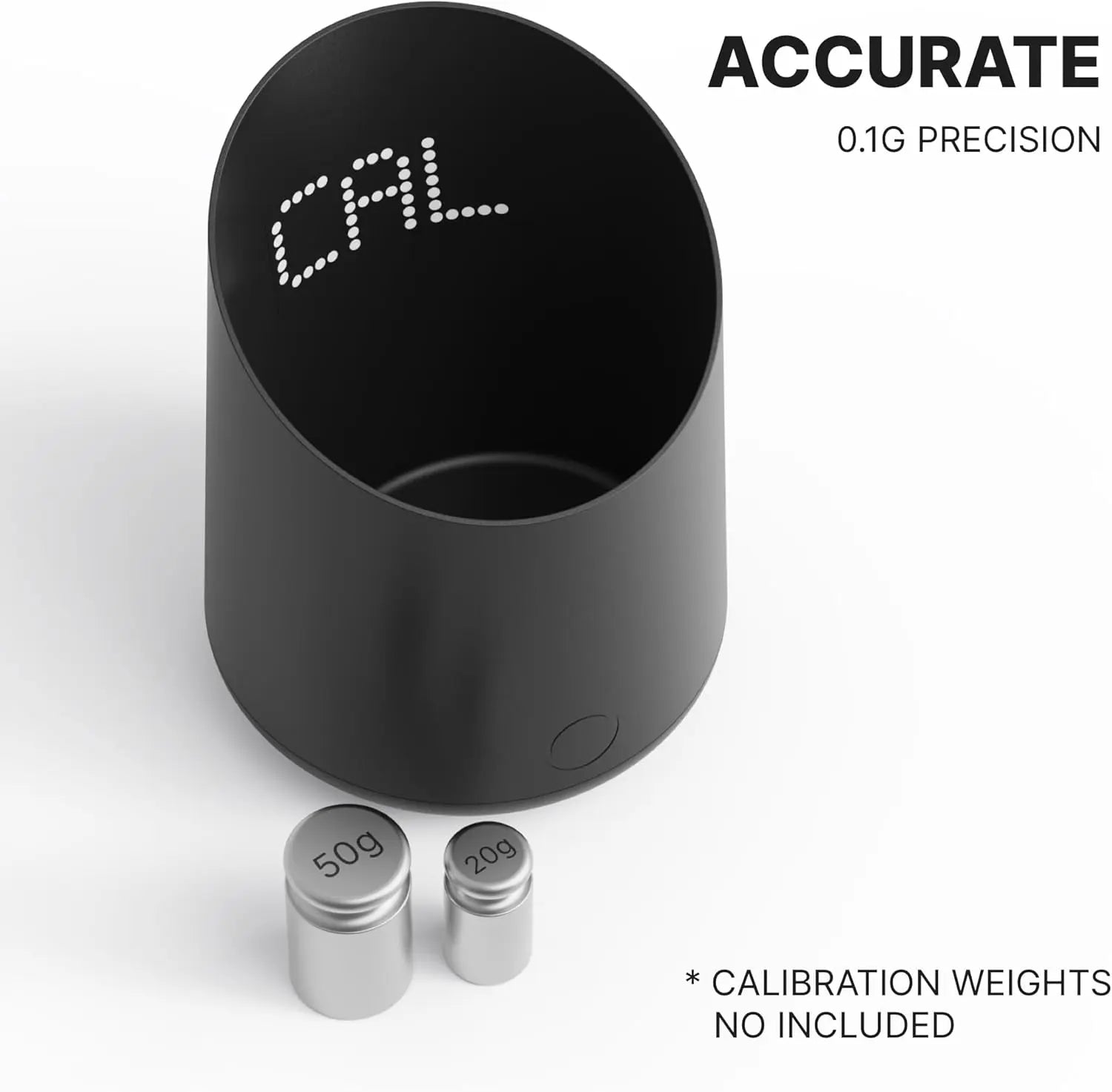 Digital Dosing Cup with LED Display – Sleek & Precise Scale - Subminimal Subscale Dosing & Brewing Accessories, Measures Coffee Grounds for Espresso - Black - Crema Peaks Coffee