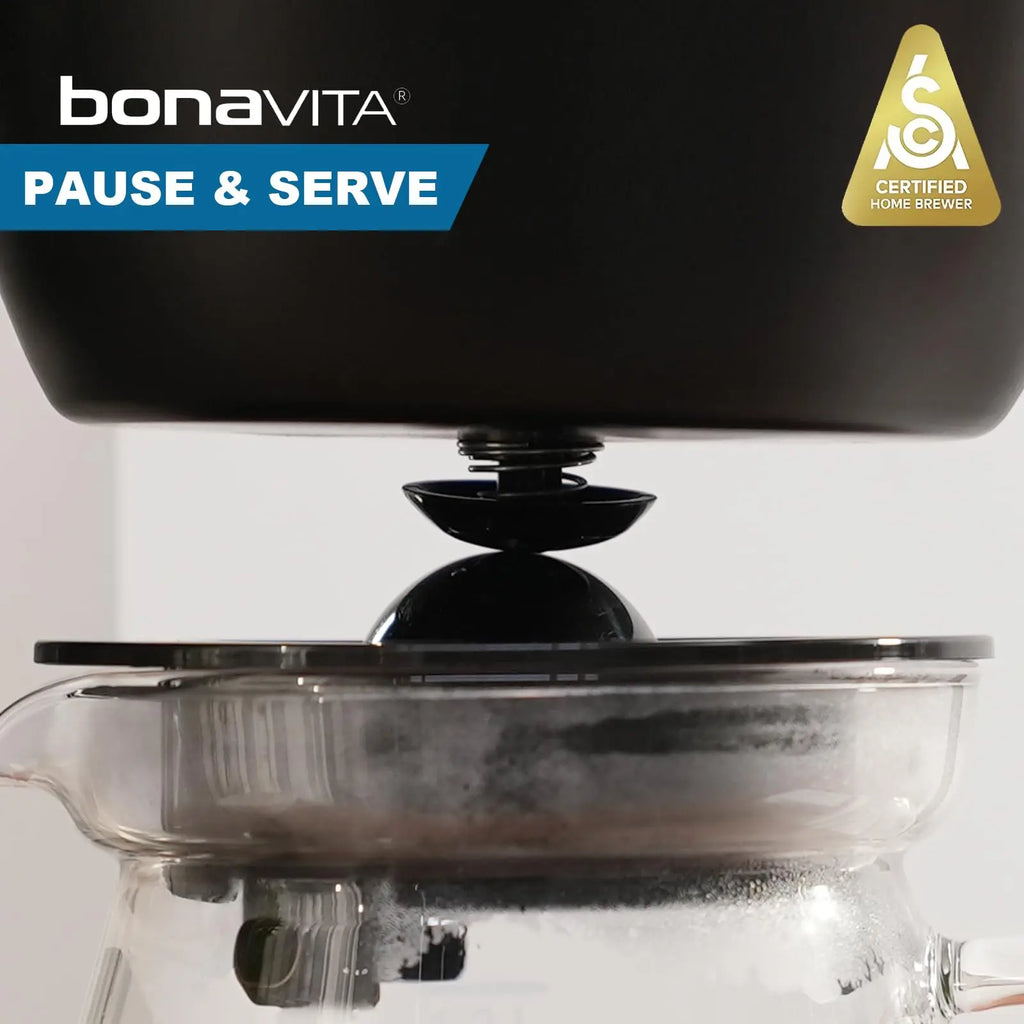 Bonavita Enthusiast 8 Cup Drip Coffee Brewer, Pour Over, SCA Certified Coffee Machine with Thermal Carafe, Stainless Steel Panel, Removable Reservoir - Crema Peaks Coffee