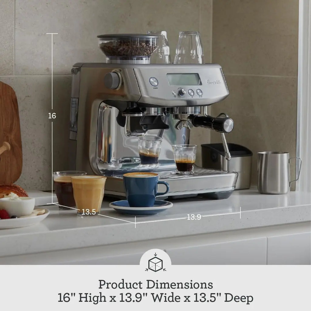 Breville Barista Pro Espresso Machine BES878BSS, Brushed Stainless Steel - Crema Peaks Coffee