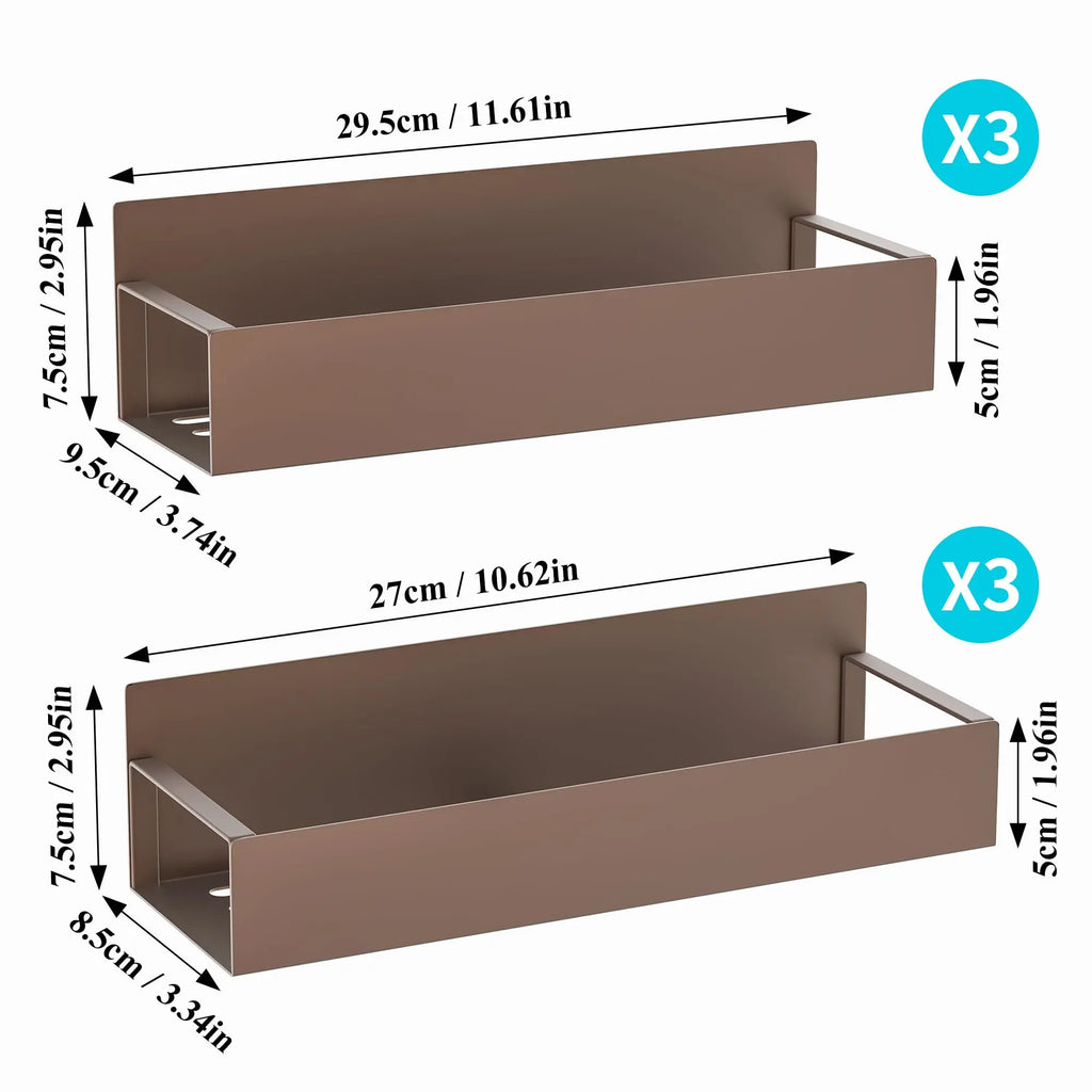 4 Pack Metal Magnetic Spice Storage Rack Organizer for Refrigerator and Oven, Black Fridge Organizers and Storage - Crema Peaks Coffee