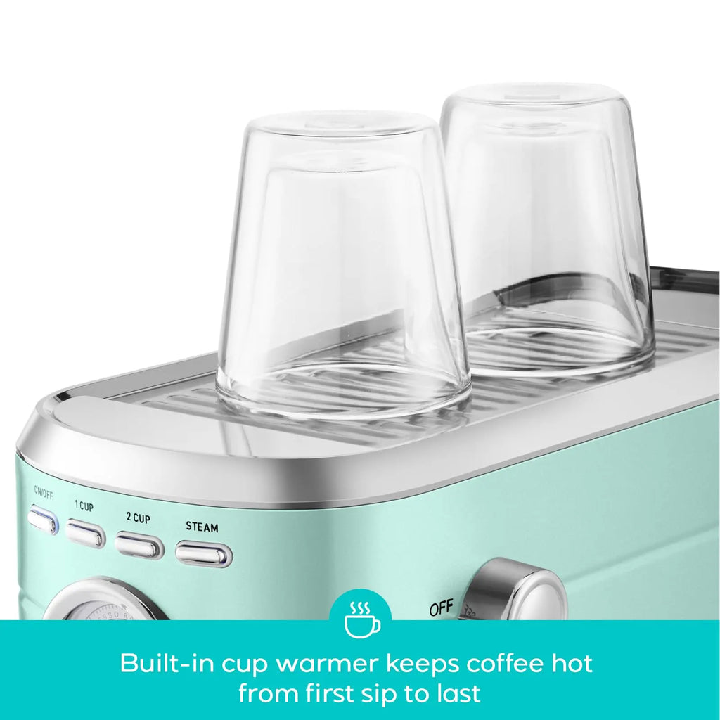 CASABREWS CM5418 Espresso Machine 20 Bar, Value, Compact Espresso Maker with Steam Milk Frother, Stainless Steel Coffee Machine with 34oz Removable Water Tank for Cappuccino, Gift for Women or Men, Silver - Crema Peaks Coffee