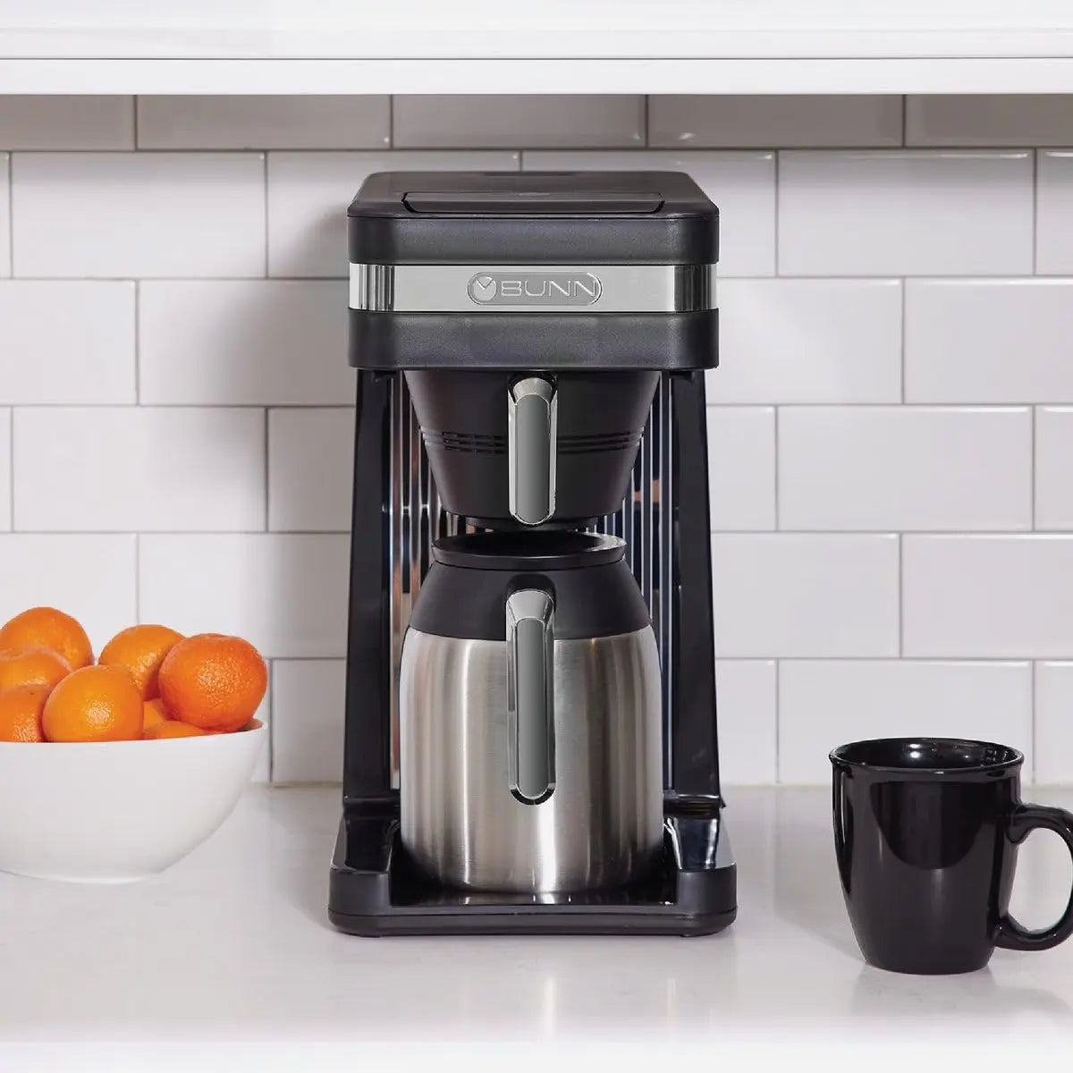 BUNN 55200 CSB3T Speed Brew Platinum Thermal Coffee Maker Stainless Steel, 10-Cup, Black - Crema Peaks Coffee