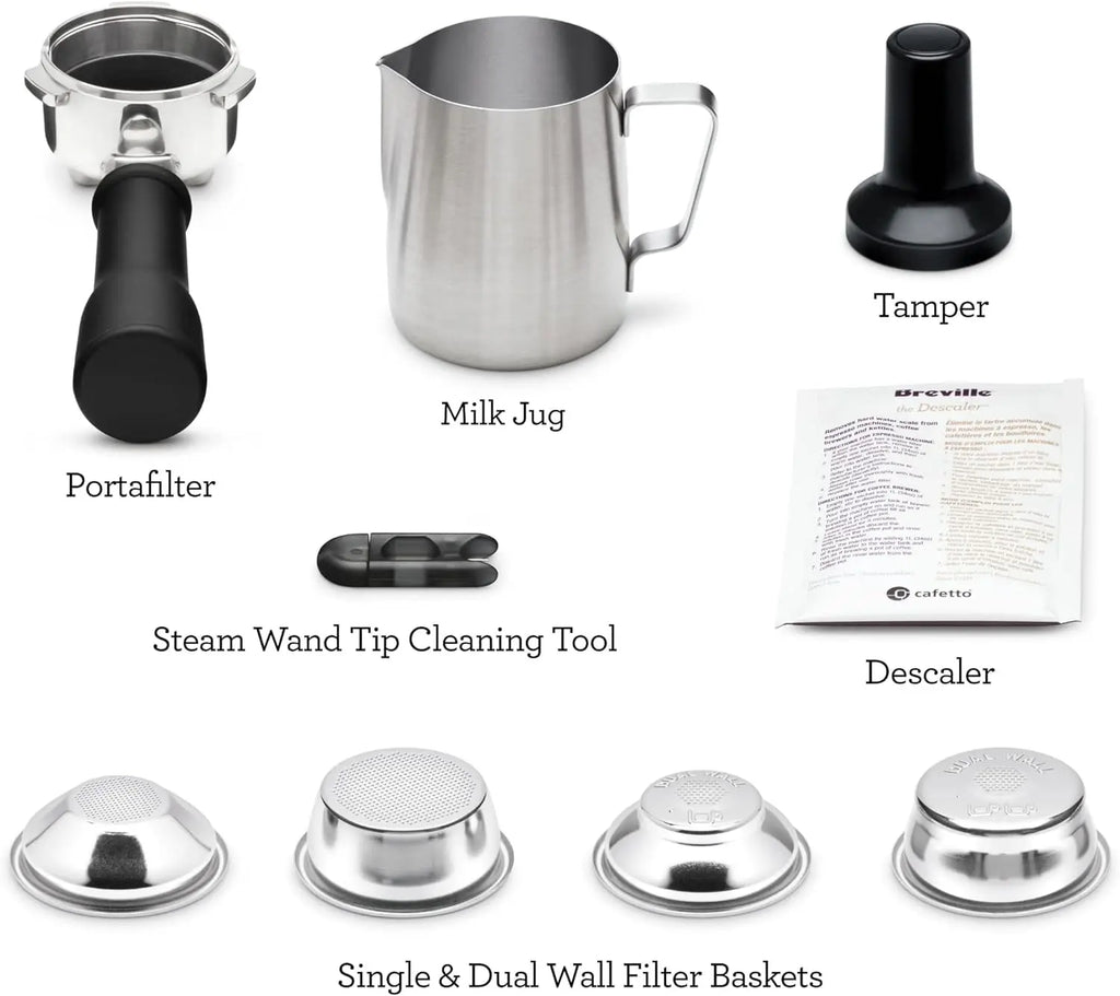 Breville Bambino Espresso Machine BES450BSS, Brushed Stainless Steel - Crema Peaks Coffee