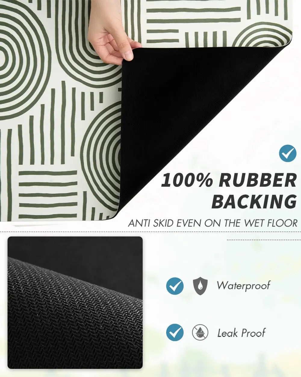 Coffee Mat Hide Stain Rubber Backed Absorbent Dish Drying Mat for Kitchen Counter -AMOAMI Mat Fits Under Coffee Maker or Machine - Crema Peaks Coffee
