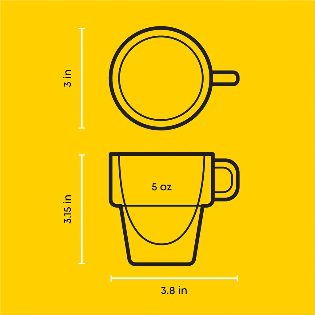 Double Wall Insulated Espresso Glass Cups by JoyJolt Stoiva – 5 oz. (150 ml) Shot Cup with Handle – Stackable Thermal Clear Glass Cups, Fit for Espresso Machine and Coffee Maker – Set of 4 - Crema Peaks Coffee